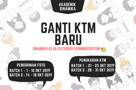 cara ganti KTM baru universitas dinamika