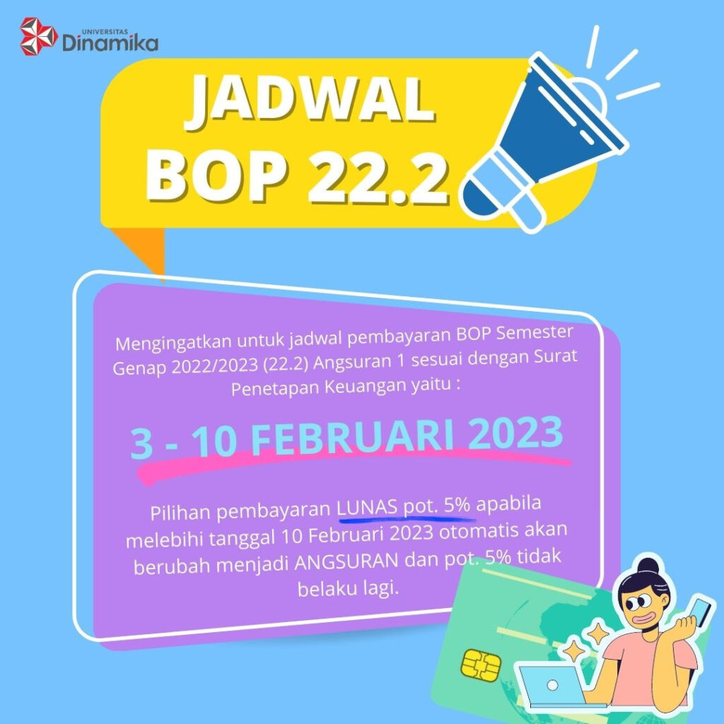 Jadwal Pembayaran BOP Semester Genap 20222023 (22.2)