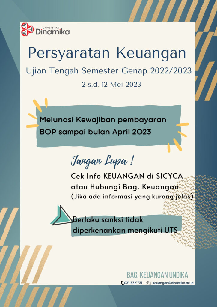 Persyaratan Keuangan UTS Semester 22.2