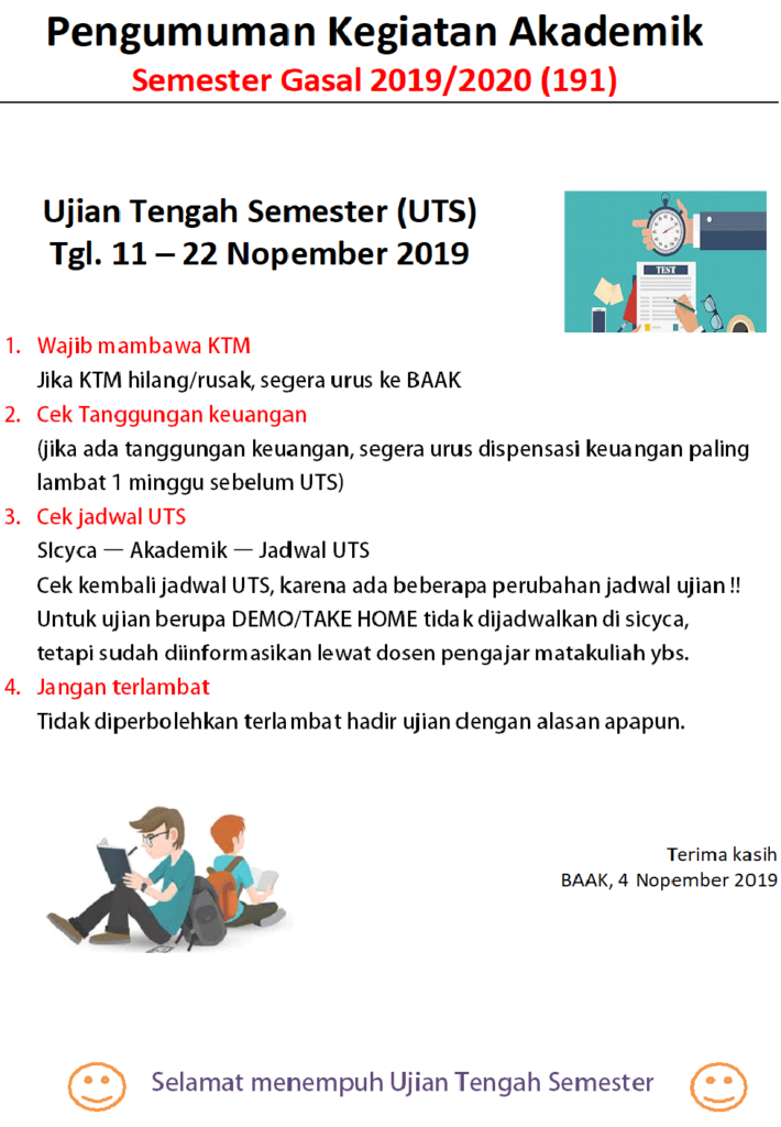 Ujian Tengah Semester (UTS) 191