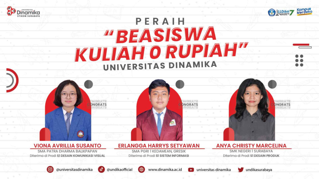 Undika Umumkan 3 Siswa Peraih Beasiswa Kuliah 0 Rupiah