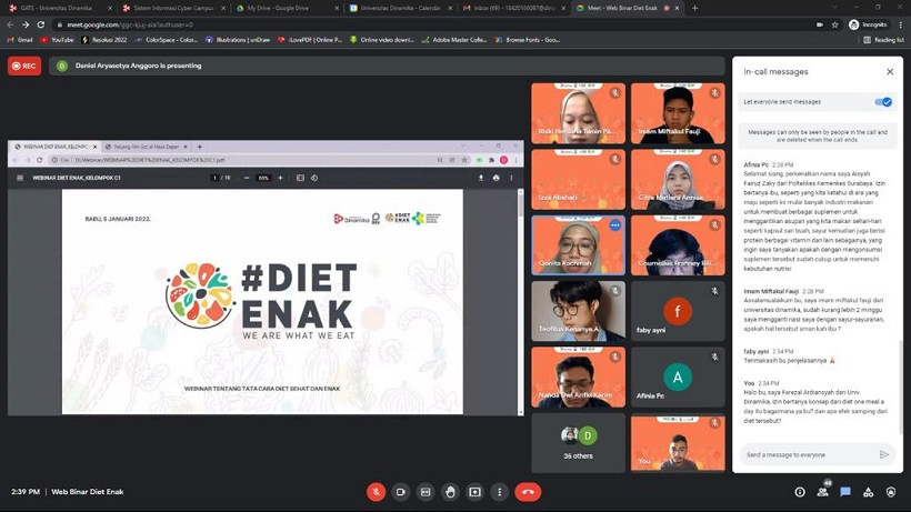 Mahasiswa DKV Undika Gelar Webinar Diet Enak: Tips Diet Sehat dan Menyenangkan