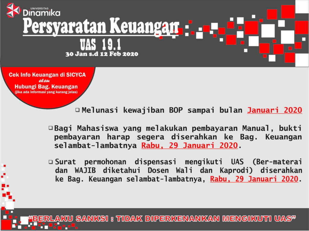 Persyaratan Keuangan UAS 19.1